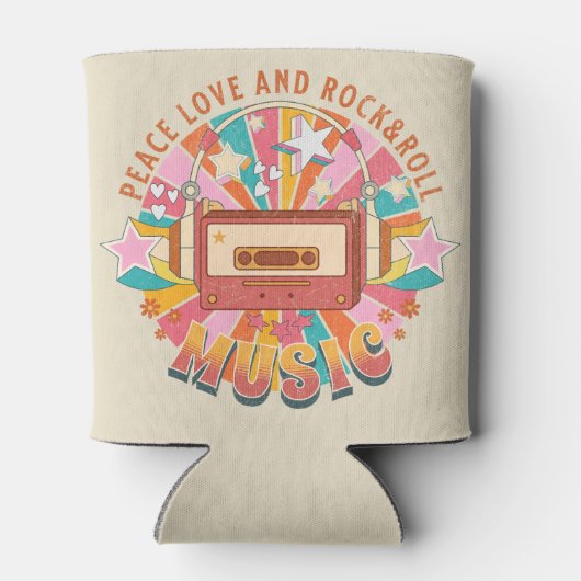 Vrede liefde en rock & roll blikjeskoeler (Achterkant)