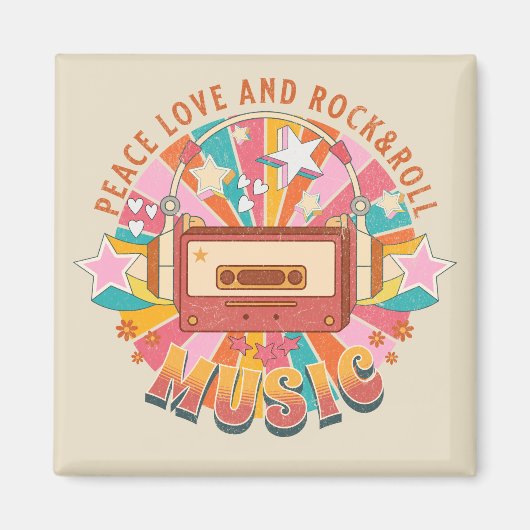 Vrede liefde en rock & roll magneet (Voorkant)