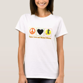 Vrede, liefde en schurken t-shirt