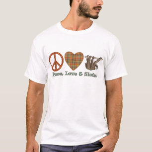 Vrede, liefde en sleuven t-shirt