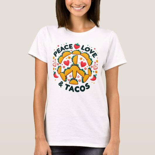 Vrede, Liefde en Tacos T-shirt (Voorkant)