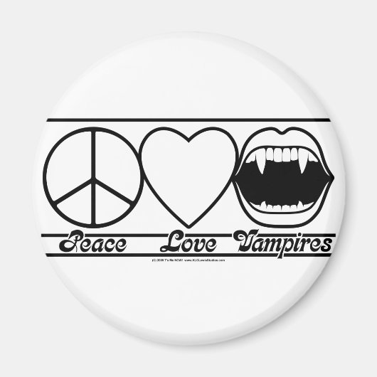 Vrede Liefde en Vampieren Magneet (Voorkant)
