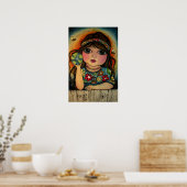 Vrede, liefde en ventilatorkracht poster (Keuken)