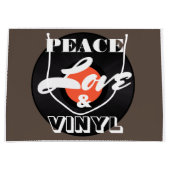 Vrede, liefde en vinyl groot cadeauzakje (Voorkant)