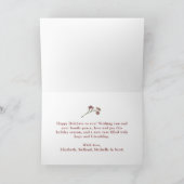 Vrede Liefde en vreugde Rode bessen Groen Gevouwen Kaart (Binnen)