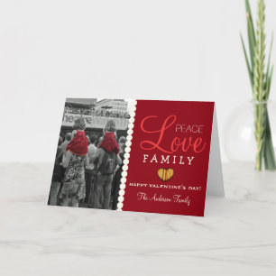Vrede Liefde Familie Valentijnsdag Kaart
