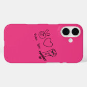 Vrede, Liefde, Feministische AF Case-Mate iPhone Case (Achterkant (horizontaal))