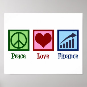Vrede Liefde Financiën Poster