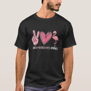 Vrede Liefde Flamingo Vrouwen Leuke Zomer Strand T T-shirt
