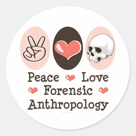 Vrede Liefde Forensische Antropologie Stickers (Voorkant)