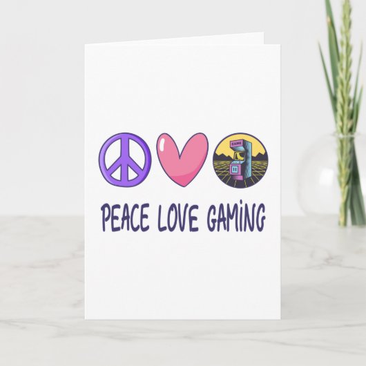 Vrede Liefde Gamen Kaart (Voorkant)