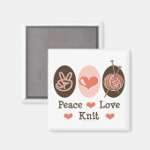 Vrede Liefde Gebreide Magnet Magneet (Voorkant / Achterkant)