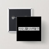 Vrede. Liefde. Geluk Vierkante Button 5,1 Cm (Voorkant /achterkant)
