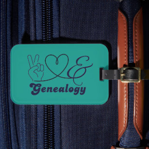 Vrede, Liefde, & Genealogie Bagagelabel