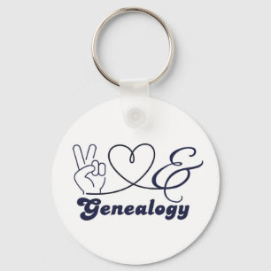 Vrede, Liefde, & Genealogie Sleutelhanger
