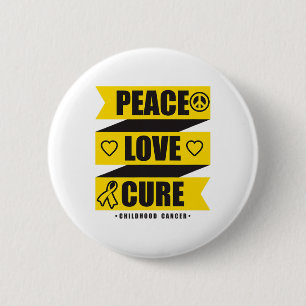 Vrede Liefde Genees Kinderkanker Bewustzijn 1 Ronde Button 5,7 Cm