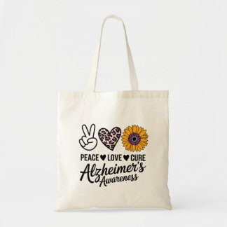 VREDE LIEFDE GENEZING Alzheimer Bewustzijn Tote Bag
