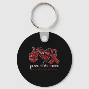 Vrede liefde genezing Hersenaneurysma Awareness ma Sleutelhanger