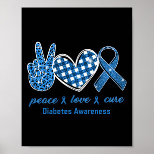 Vrede Liefde Genezing Luipaard Diabetes Bewustzijn Poster