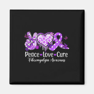 Vrede Liefde Genezing Paarse Lint Fibromyalgie Bew Magneet