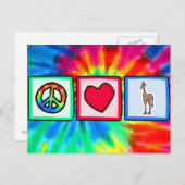Vrede, liefde, Giraffes Briefkaart (Voorkant / Achterkant)