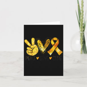 Vrede Liefde Gouden Hart Lint Kinderkanker Kaart
