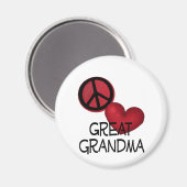 Vrede Liefde Grote Oma Magneet (Voorkant / Achterkant)
