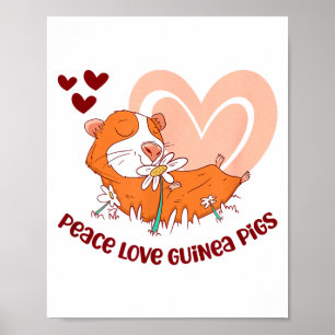 Vrede Liefde Guinea Gs Grappige Zin Voor Guinea Gs Poster