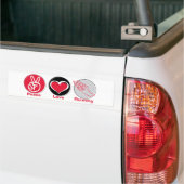 Vrede Liefde Hardlopen Bumpersticker (Op Truck)