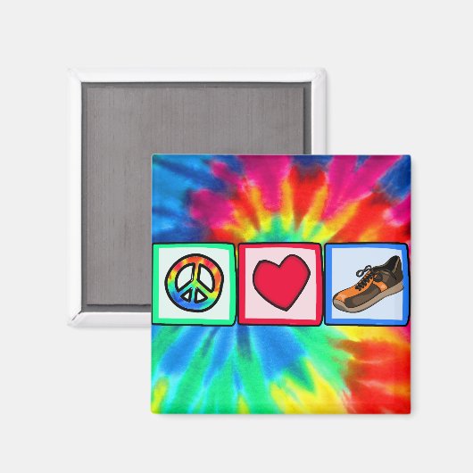 Vrede, Liefde, Hardlopen Magneet (Voorkant / Achterkant)
