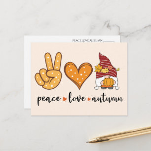Vrede Liefde Herfst Ansichtkaart Briefkaart