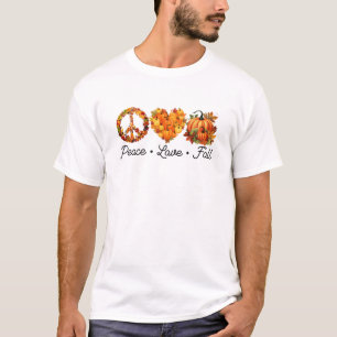 Vrede, Liefde, Herfst - Pompoenen T-shirt