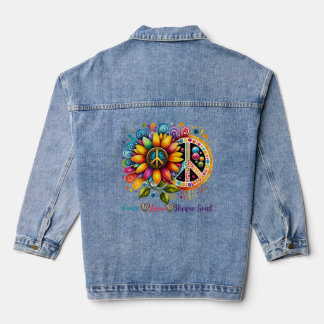 Vrede liefde hippie ziel denim jacket