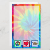 Vrede, liefde, hippos briefpapier (Voorkant / Achterkant)