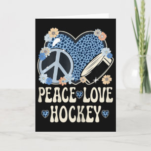 Vrede Liefde Hockey Liefhebber Outfit Luipaardprin Kaart