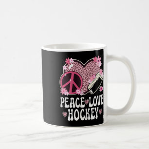 Vrede Liefde Hockey Liefhebber Outfit Luipaardprin Koffiemok