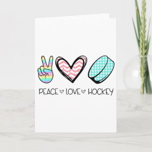 Vrede Liefde Hockey Schattig Ontwerp Voor Vrouwen Kaart