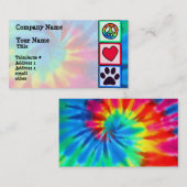 Vrede, liefde, hond. Afdrukken Visitekaartje (Voorkant / Achterkant)