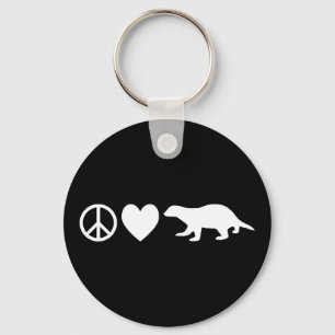 Vrede, Liefde & Honingdassen Sleutelhanger