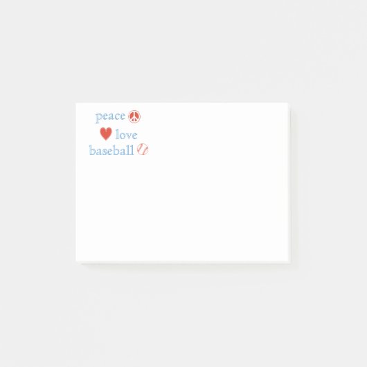 Vrede Liefde Honkbal Post-it® Notes (Voorkant)