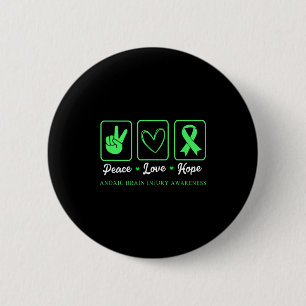 Vrede Liefde Hoop Anoxische Hersen Overlevende Des Ronde Button 5,7 Cm