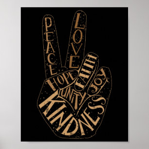 Vrede Liefde Hoop Black History Month Mannen Vrouw Poster
