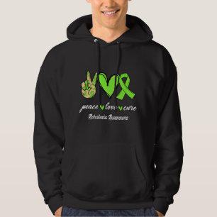 Vrede Liefde Hoop Lichtegroene Lint Achalasie Bewu Hoodie