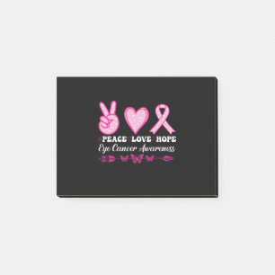 Vrede Liefde Hoop Oog Borstkanker Bewustzijn Post-it® Notes