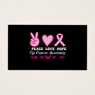 Vrede Liefde Hoop Oog Borstkanker Bewustzijn Visitekaartje