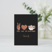 Vrede - Liefde - Hot Cacao Bombs Briefkaart (Staand voorkant)