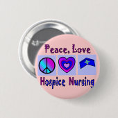 Vrede, liefde, huisvesting ronde button 5,7 cm (Voorkant /achterkant)
