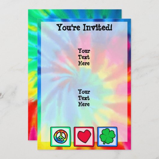 Vrede, liefde, Iers Kaart (Voorkant / Achterkant)