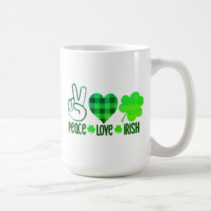 Vrede Liefde Iers St. Patrick's Dag Ontwerp-66677 Koffiemok