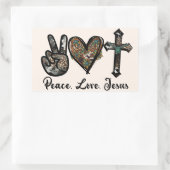 Vrede - Liefde - Jezus Rechthoekige Sticker (Tas)